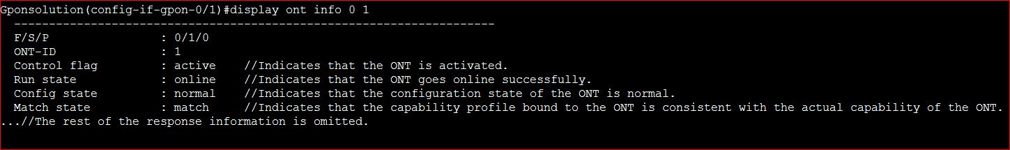 display ont info