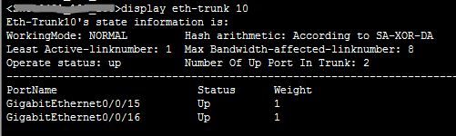 eth trunk down no operational members credit