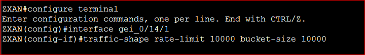 Traffic Shaping Configure ZTE OLT