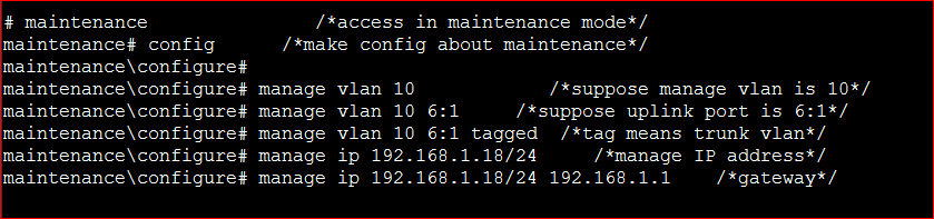 PHYHOME OLT management vlan and management IP Configuration