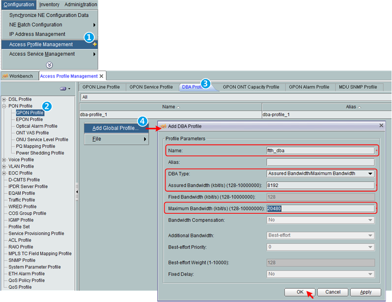 configure-dba-profile-by-u2000-nms