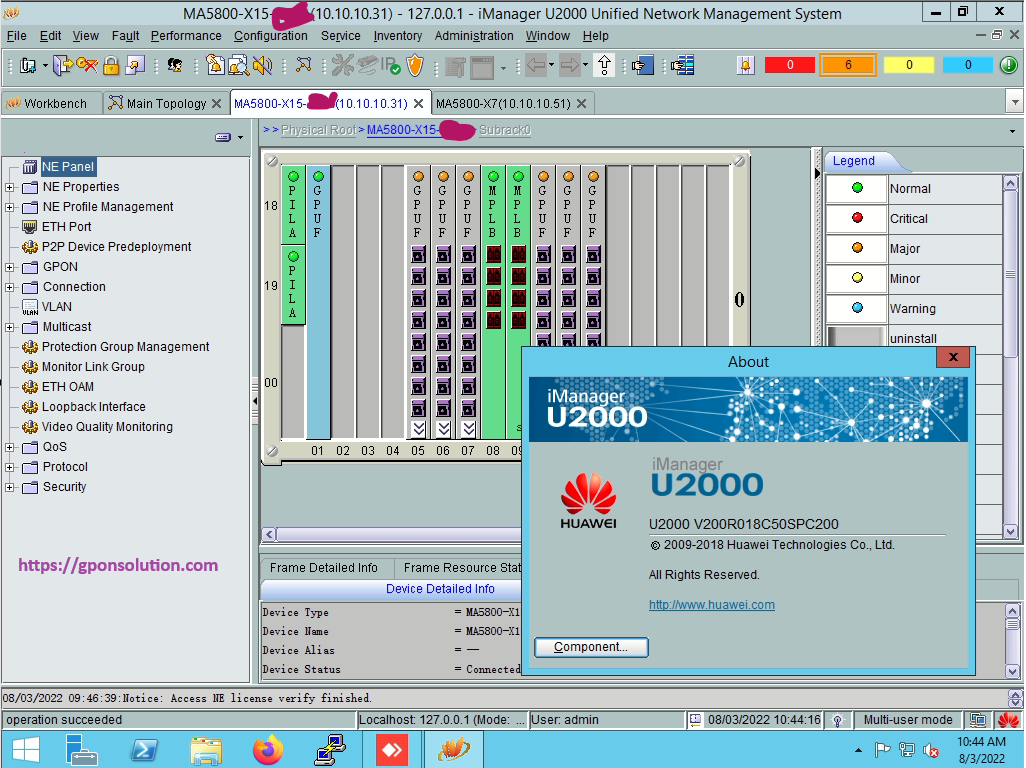 U2000 R018 NMS for Huawei OLT